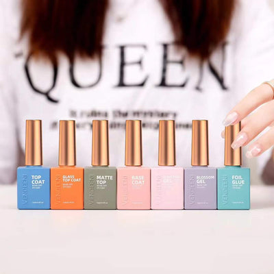 Set de Base y Sellador de Uñas Removible con Fototerapia