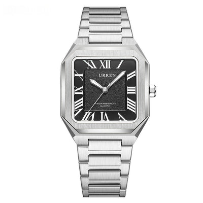 Reloj de Cuarzo Impermeable para Hombre con Números Romanos y Correa de Acero Inoxidable - Image 2