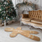 Tapete Navideño de Muñeco de Jengibre con Textura Esponjosa
