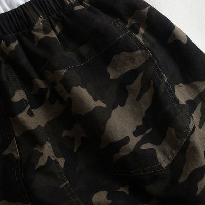 Shorts Holgados de Camuflaje con Bolsillos y Cordón Ajustable - Image 15
