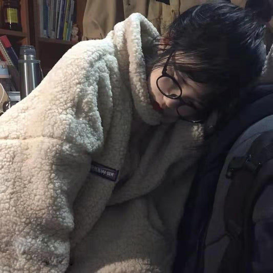Abrigo Acolchado de Forro Polar y Algodón con Efecto Cachemira para Mujer