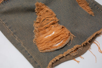 Shorts de Mezclilla Vintage Desgastado para Hombre - Image 9