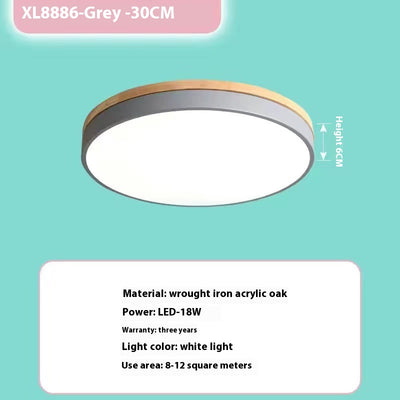 Lámpara de Techo Redonda de Madera - Iluminación Cálida para Dormitorio y Sala - Image 21