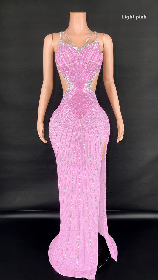Vestido Bodycon Brillante sin Mangas con Cintura Ajustada para Fiesta y Presentaciones - Image 14