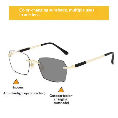 Gafas Bifocales para Hombre con Lentes Fotocromáticas sin Marco - Image 4