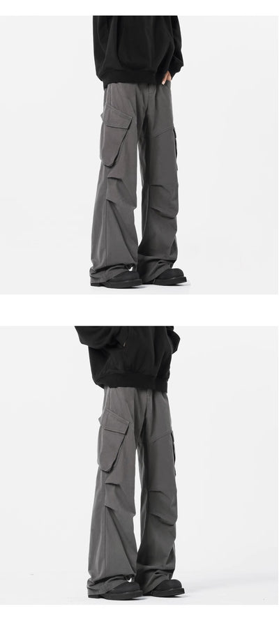 Pantalones Rectos Casuales Retro - Estilo Urbano Moderno para Hombre - Image 16