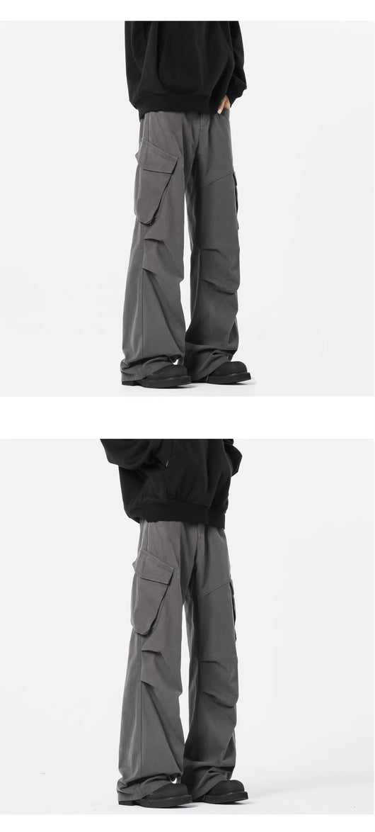 Pantalones Rectos Casuales Retro - Estilo Urbano Moderno para Hombre - Image 16