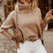 Suéter Cuello Alto Liso para Mujer - Abrigo Elegante para Invierno