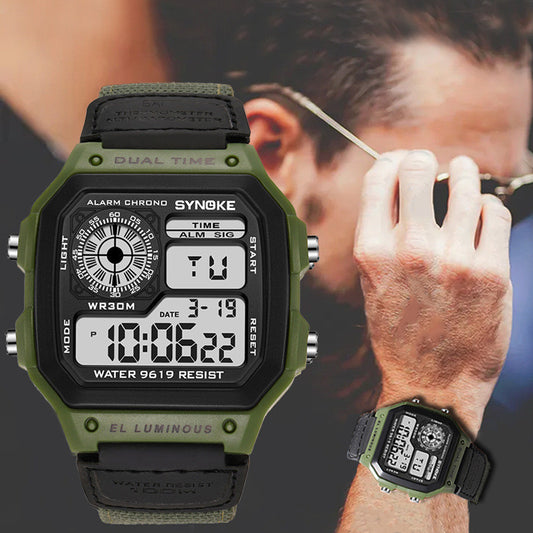 Reloj Deportivo Retro Luminoso Resistente al Agua para Hombre