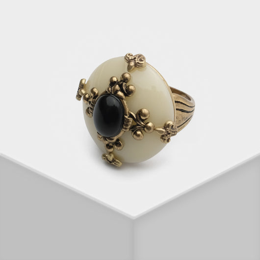 Anillo Vintage de Ágata Natural con Abeja para Hombre y Mujer - Image 2