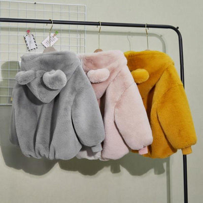 Abrigo Infantil de Piel de Visón para Otoño e Invierno
