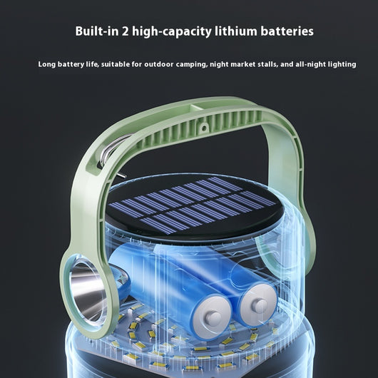Linterna de Camping Solar Recargable con Múltiples Modos de Iluminación - Image 2