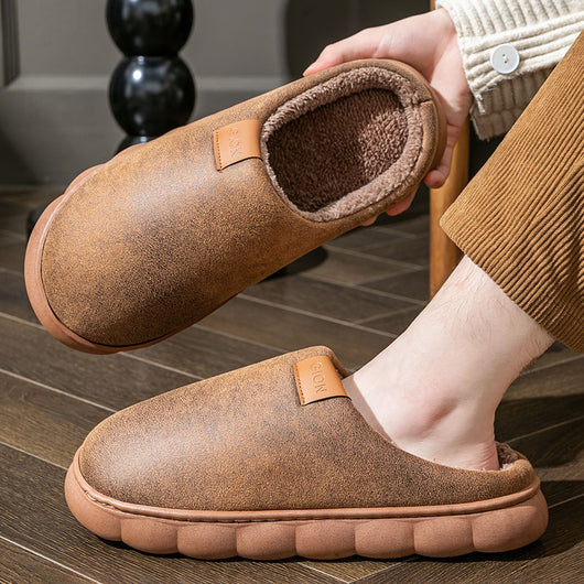 Pantuflas Térmicas de Pareja - Zapatillas de Felpa Cálidas para Casa