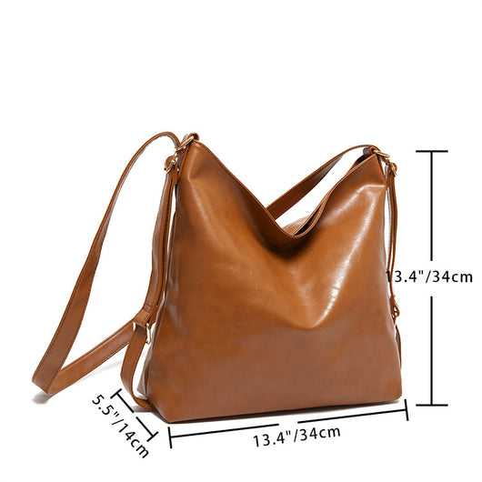 Bolso de Cuero Retro con Aceite - Capacidad Amplia y Suave al Tacto - Image 6