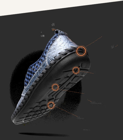Zapatos de Cuero Hueco con Malla para Hombre - Image 10
