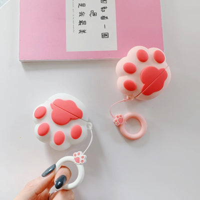 Funda Protectora de Silicona para Audífonos Diseño Patita de Gato - Image 3