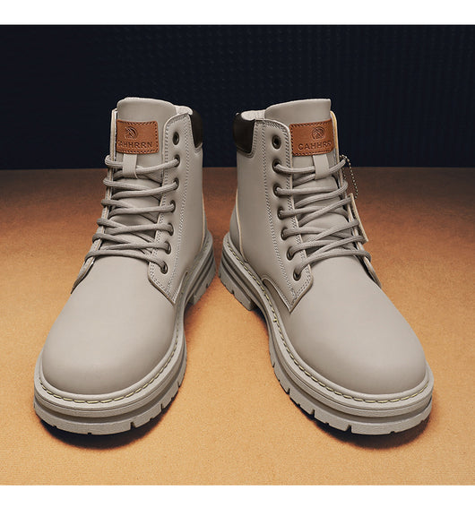 Botas Altas de Invierno para Hombre Estilo Británico con Aumento de Altura - Image 12