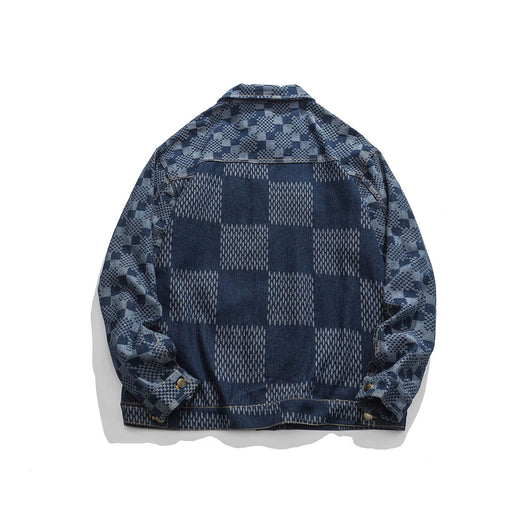 Chaqueta Plaid con Estampado de Letras - Tendencia Moderna para Hombre - Image 7