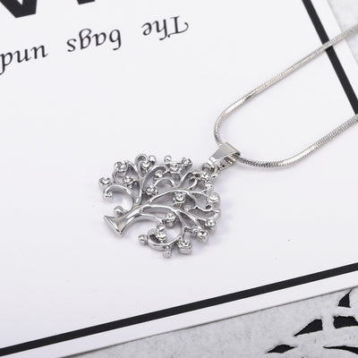 Collar Árbol de la Vida con Circonita - Cadenas Multicapa Largas para Mujer