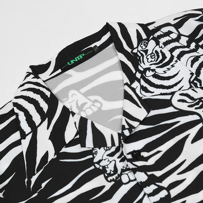 Camisa Hombre Rayas Tigre Manga Corta Suelta - Image 13