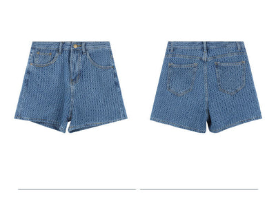 Shorts de Mezclilla Cintura Alta Pierna Ancha - Image 16