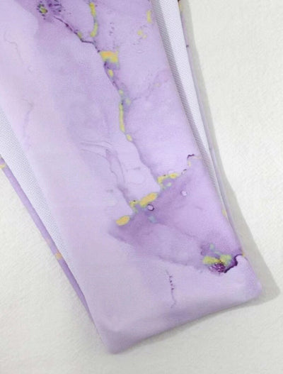 Traje de Baño Tres Piezas Estampado Mármol con Ajuste Cordón - Image 7