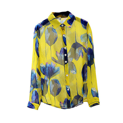 Blusa Estampada de Gasa Ligera para Mujer - Image 9
