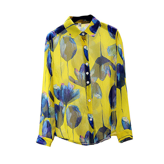 Blusa Estampada de Gasa Ligera para Mujer - Image 9