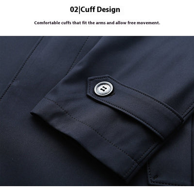 Abrigo Tipo Gabardina Casual Largo para Hombre - Image 15