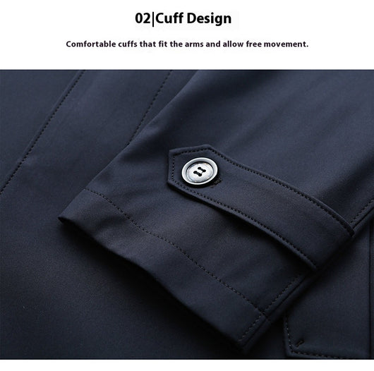 Abrigo Tipo Gabardina Casual Largo para Hombre - Image 15