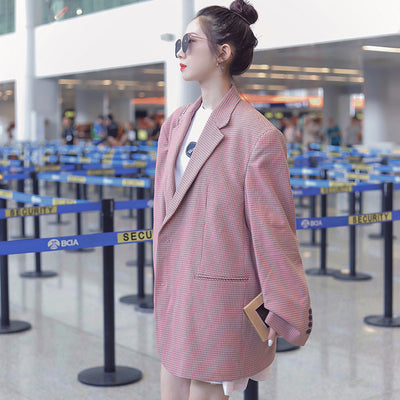 Traje Cuadros Rosa Elegante - Image 8