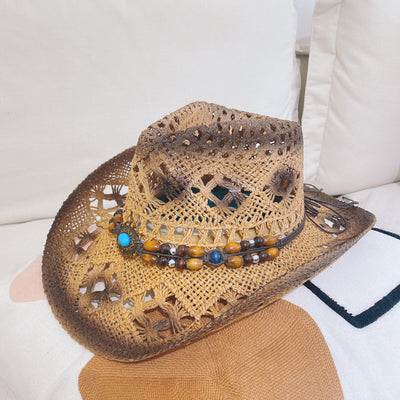 Sombrero Vaquero de Paja para Playa - Protección Solar Premium - Image 4