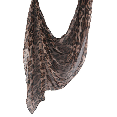 Pañuelo de Seda con Estampado Leopardo Clásico para Mujer - Image 15