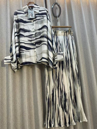 Conjunto de Dos Piezas: Blusa Estampada Personalizada + Pantalón Ancho de Cintura Alta - Image 46