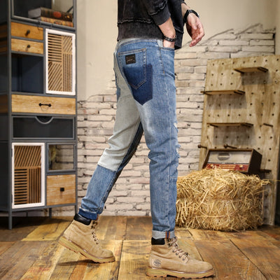 Jeans Slim Fit Rectos con Detalles de Rotos y Contraste de Color - Image 21
