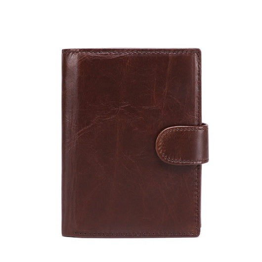 Billetera de Cuero para Hombre Estilo Retro Crazy Horse - Compacta y Clásica - Image 4