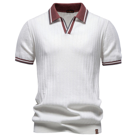Polo Ejecutivo Bicolor de Manga Corta para Hombre - Image 10