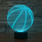 Lámpara 3D de Baloncesto con Ilusión Óptica y Luces Coloridas