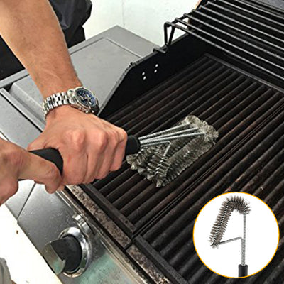 Cepillo de Limpieza para Parrilla BBQ de 3 Cabezales - 18 Pulgadas