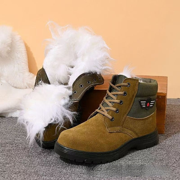 Botas Térmicas de Algodón con Forro de Piel de Oveja para Hombre