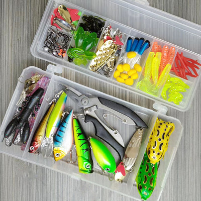 Kit Completo de Pesca 142 Piezas con Alicates y Señuelos Brillantes - Image 3
