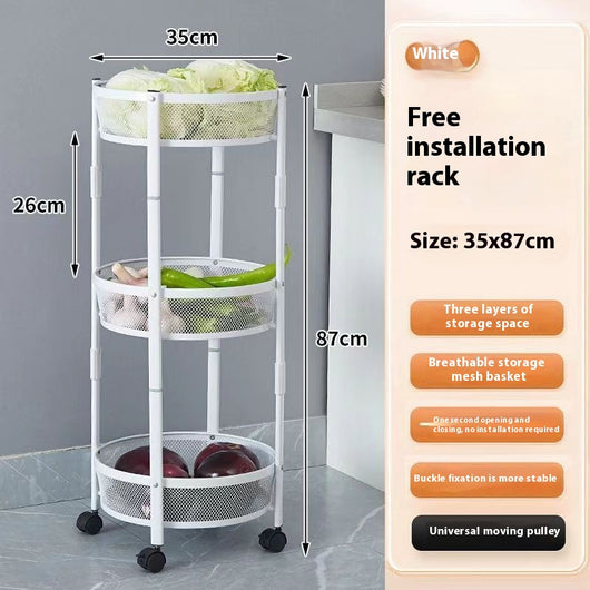 Carrito Organizador Plegable Multiusos para Frutas, Verduras y Snacks - Image 5