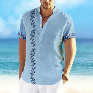 Camisa de Lino Cuadros Hombre - Manga Plaid Elegante - Image 23
