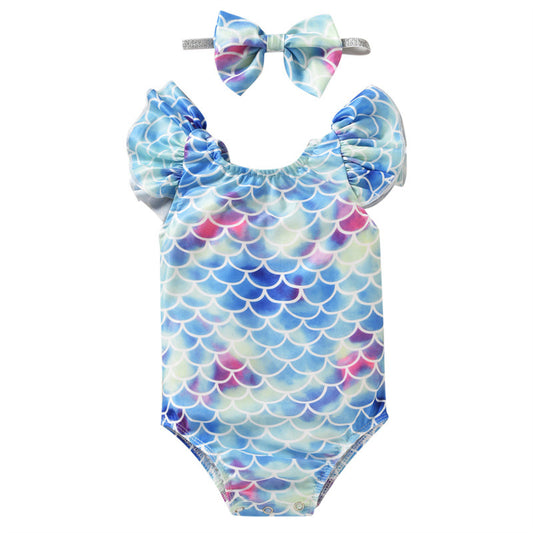 Traje de Baño Enterizo para Bebé con Diseño de Escamas - Image 2