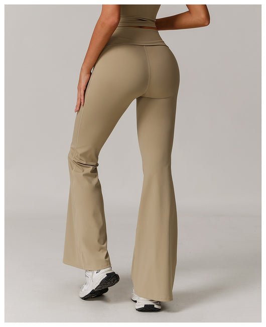 Pantalones Yoga Cintura Alta Plegables para Mujer - Image 43