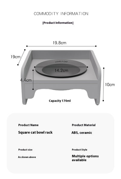 Comedero Elevado de Cerámica para Gatos con Marco Ajustable - Image 19