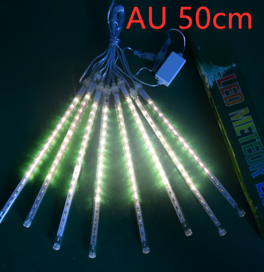 Luces LED Lluvia Meteoro Impermeables 30-50 cm, 8 Tubos, 100-240V con Fuente EU - Image 14
