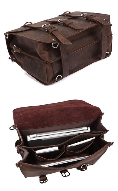 Bolsa de Viaje Vintage Cuero Crazy Horse para Hombre - Image 5