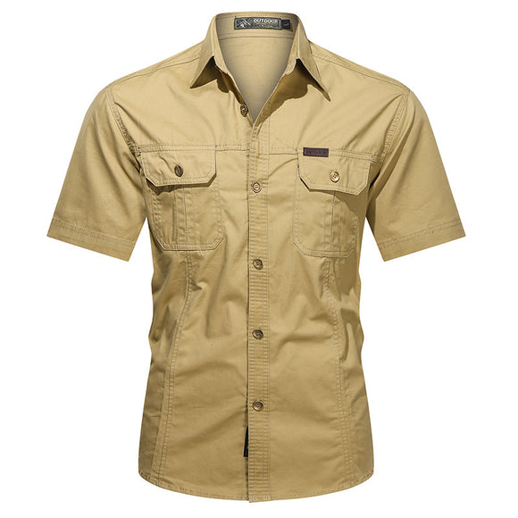 Camisa Militar de Verano Manga Corta para Hombre