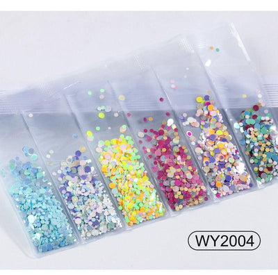 Parches de Uñas con Brillos, Lentejuelas y Diamantes Láser - Diseño Corazón - Image 11
